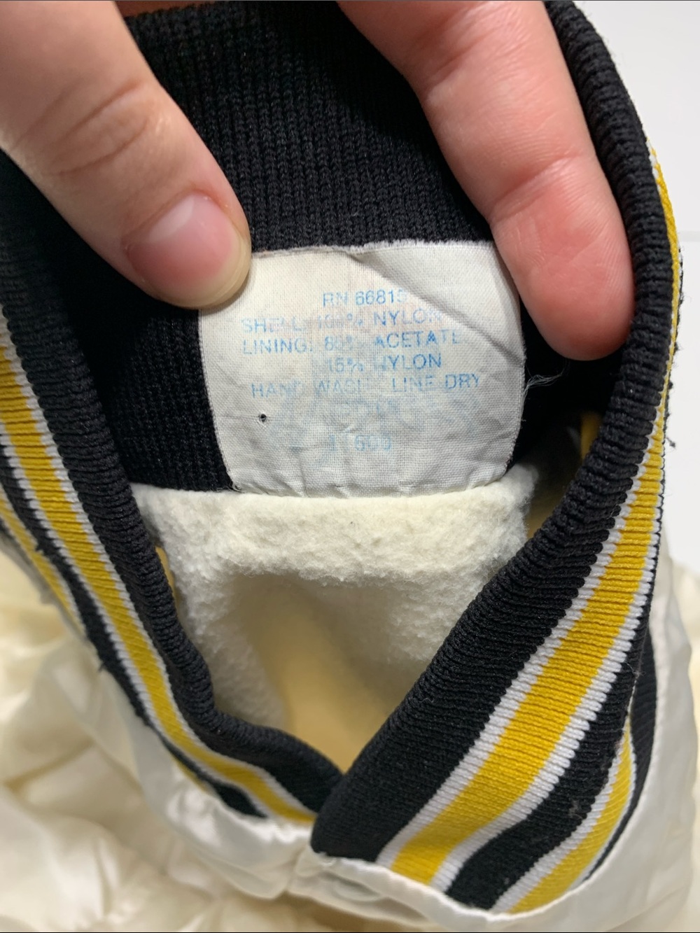 Westark USA Satin Bomber Jacket with Black & Yellow Stripe Trim - Picture 3 of 9
